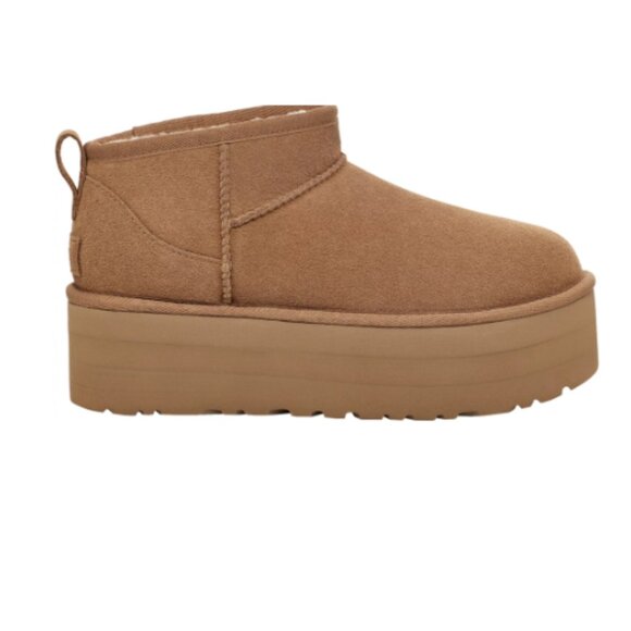 [Taylor T Shop] UGG Women's Classic Ultra Mini Platform Boots, Chestnut - Picture 1 of 6